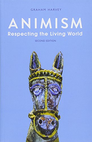 Book cover for Animism: Respecting the Living World featuring a stylized horse head sculpture.