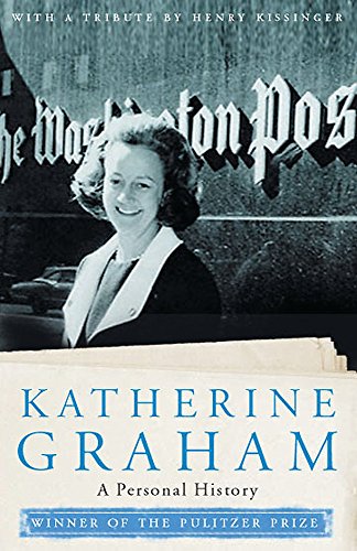 Book cover featuring a portrait of Katherine Graham in front of The Washington Post.