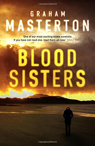 Book cover for "Blood Sisters" by Graham Masterton, with a lone figure.