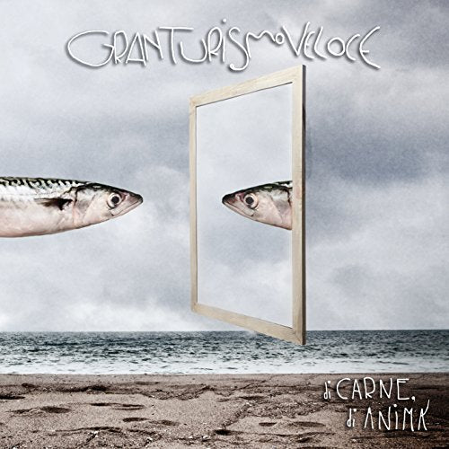 CD cover with a doorway reflecting fish against a seascape.
