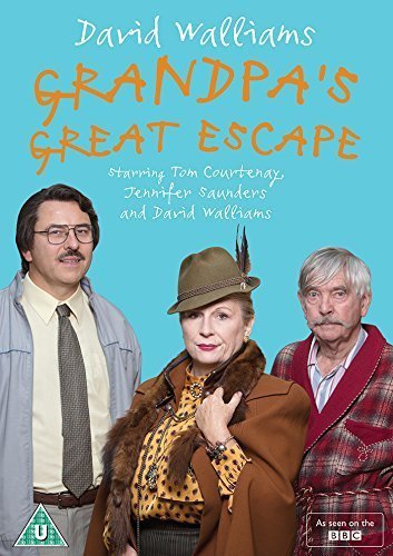 DVD cover for Grandpa's Great Escape featuring three actors against a light blue background.