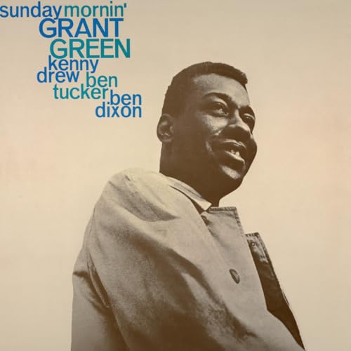 Album cover for Grant Green’s “Sunday Mornin’” featuring a portrait of Green.