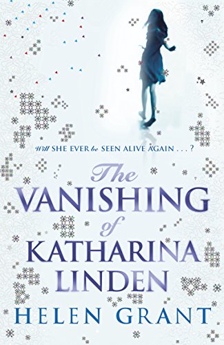 Book cover: woman walking away into a snowy, patterned background.