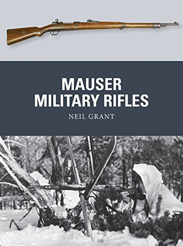 Book cover featuring a Mauser military rifle and winter battlefield scene.