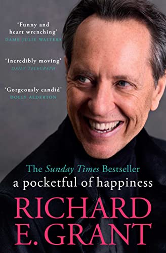 Book cover featuring a smiling Richard E. Grant against a dark background.