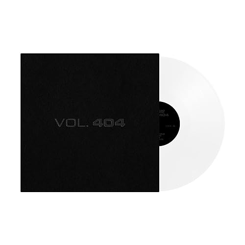 Black vinyl record sleeve with white vinyl record, labeled "VOL. 404".