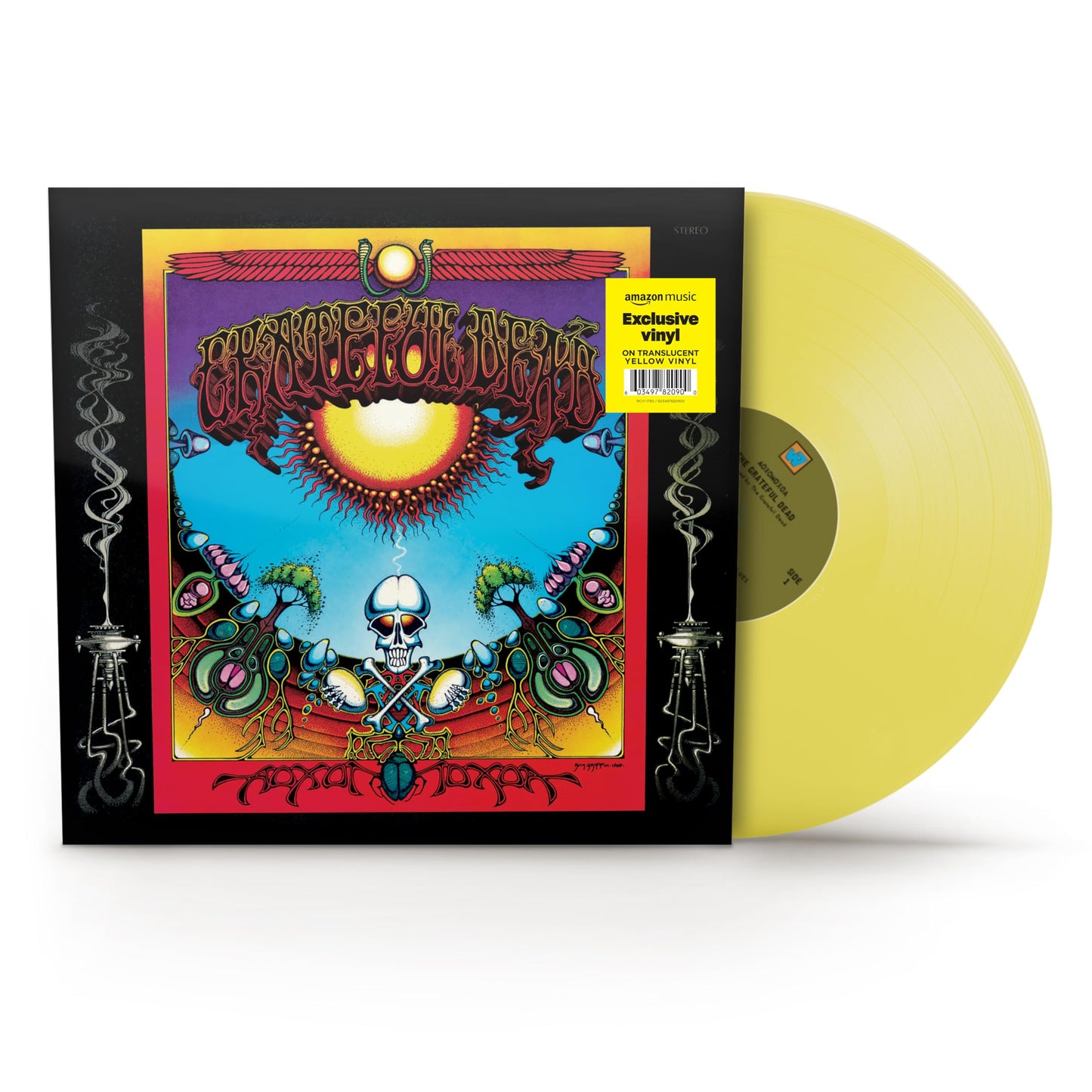 Grateful Dead “Aoxomoxoa” vinyl record cover, colorful psychedelic art.