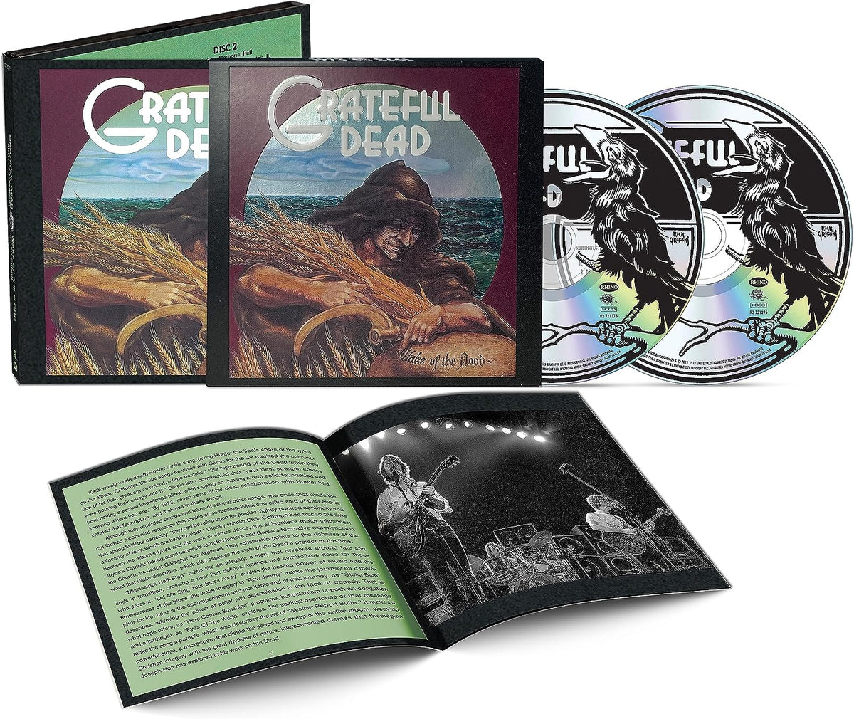 Grateful Dead “Wake of the Flood” 50th Anniversary CD package with booklet.