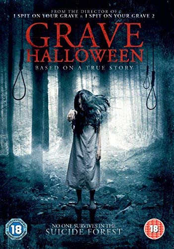 DVD cover for "Grave Halloween" featuring a girl in a forest with nooses.