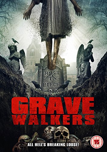 A figure floats above a tombstone reading Rest in Pieces with skulls and crows.
