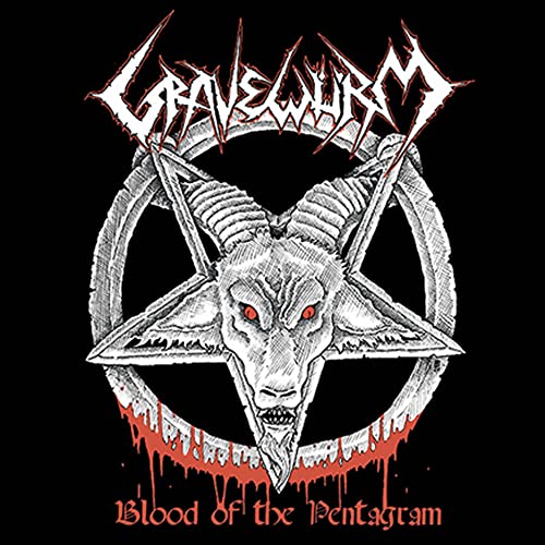 CD cover with band name "Gravewurm" and a pentagram with a goat’s head.