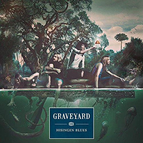 Album cover for Graveyard’s “Hisingen Blues” featuring a band in a surreal landscape.