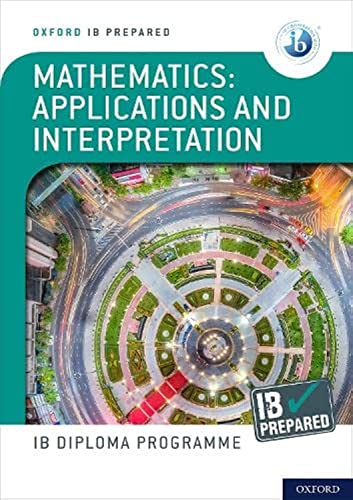 Textbook cover for IB Mathematics: Applications and Interpretations, teal background.