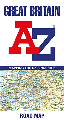 Cover of "Great Britain A-Z Road Map" showing lettering and map detail.