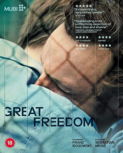Blu-ray cover for “Great Freedom” featuring a man lying with eyes closed.