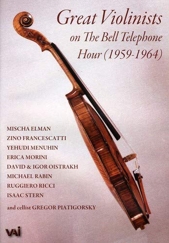 DVD cover featuring a violin and list of classical musicians’ names.