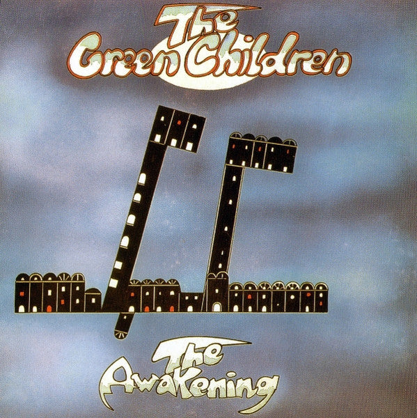 Album cover for "The Green Children - The Awakening" featuring a train track.