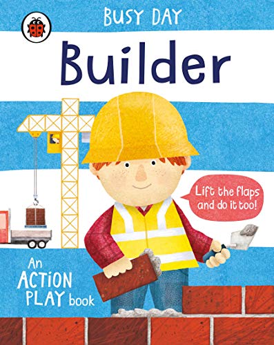 Book cover featuring a cartoon builder in a hard hat holding a brick.