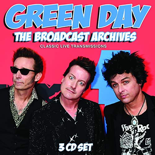 Green Day band members on CD cover for "The Broadcast Archives.
