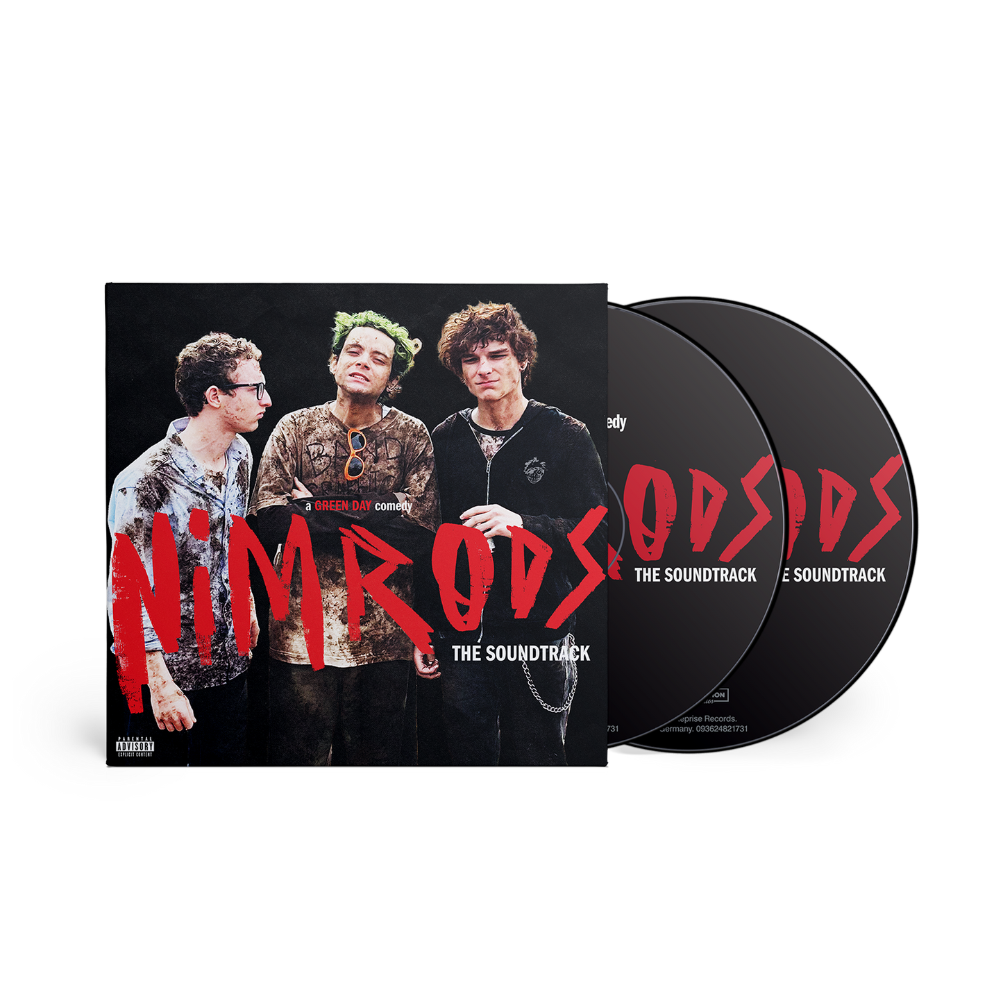 CD case for Green Day’s “Nimrods (OST)” with band members pictured.