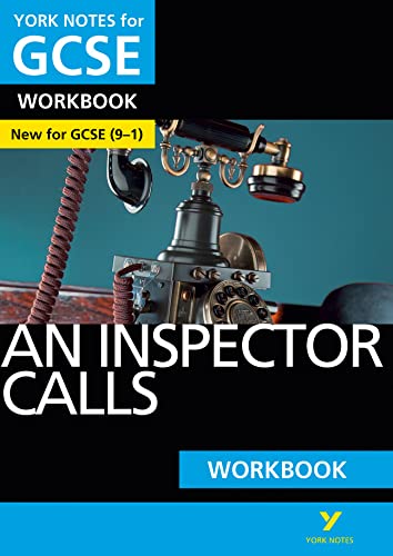 York Notes workbook cover for “An Inspector Calls” with a vintage telephone.