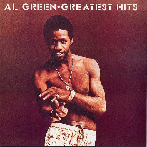 Al Green’s “Greatest Hits” vinyl album cover featuring a portrait of the artist.
