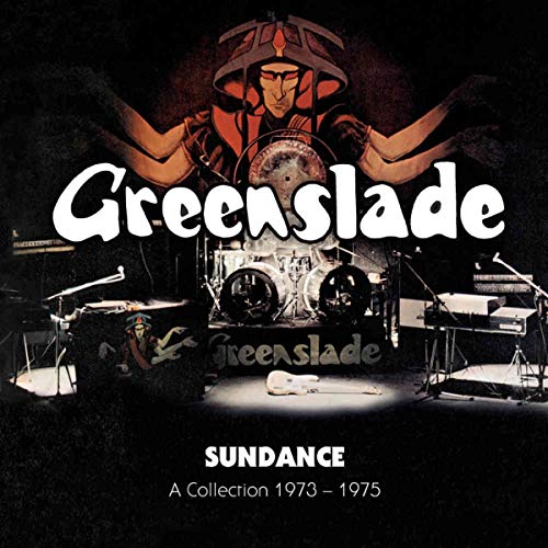 Greenslade “Sundance” album cover: band silhouette with instruments, dark background.