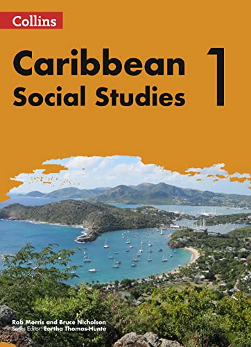 Caribbean Social Studies textbook cover with a coastal landscape image.