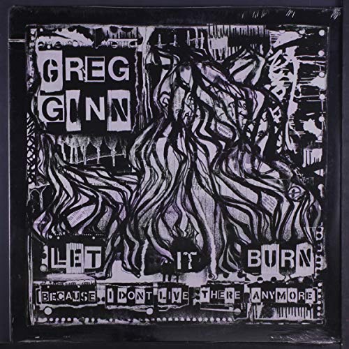 Black and white album cover with abstract ink drawings and collage-style text.