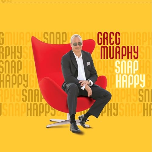 CD cover featuring Greg Murphy seated in a red chair, smiling.