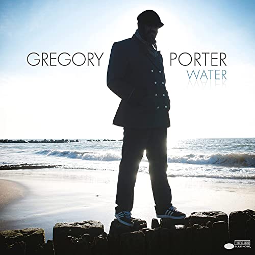 Gregory Porter album cover, “Water,” showing him by the ocean.