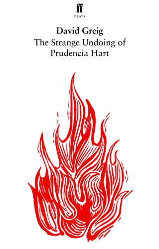 Play script cover with red, flame-like illustration and title text.