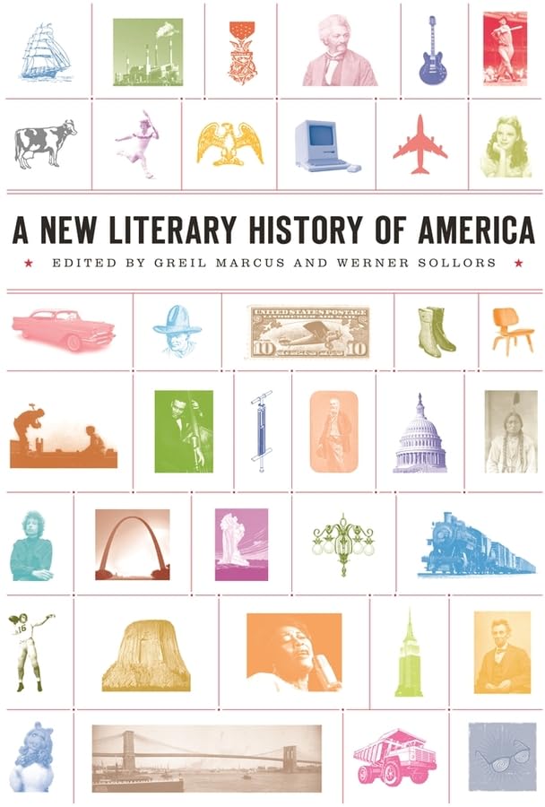 Book cover with a grid of colorful American icons and title text.