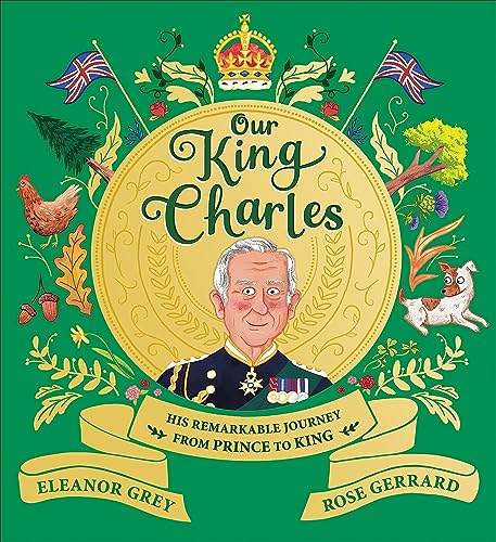 Book cover featuring a portrait of King Charles III surrounded by floral designs.