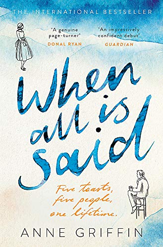 Book cover: "When All is Said" by Anne Griffin, with illustrated figures.