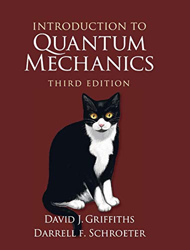 Book cover for Introduction to Quantum Mechanics featuring a black and white cat.