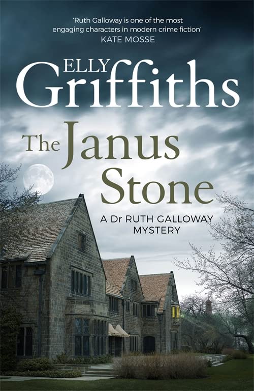 Book cover with author name, title, and image of a large stone house.