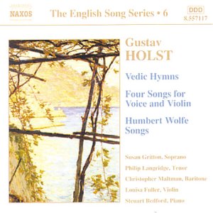 CD cover for Holst's "Vedic Hymns" featuring a garden pergola scene.