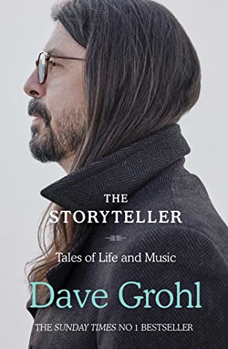 Book cover featuring Dave Grohl in profile with title "The Storyteller.