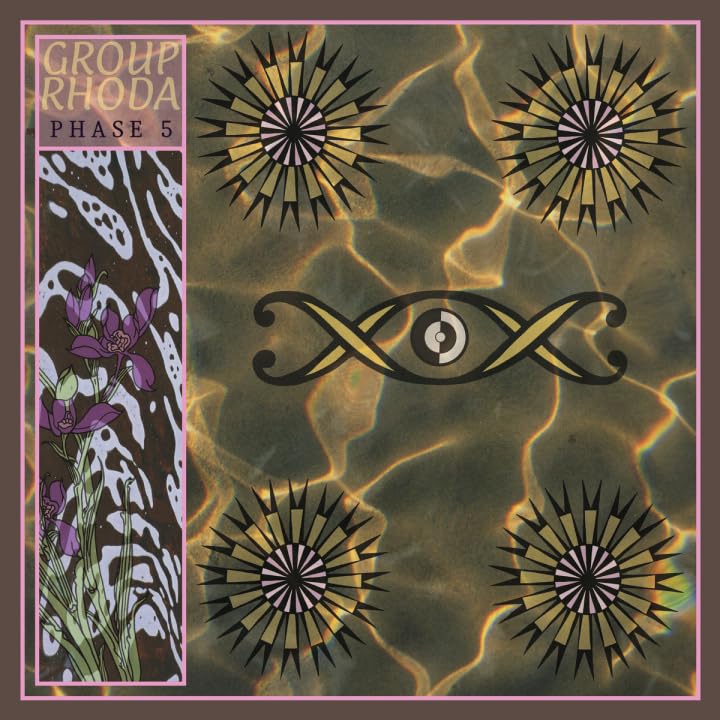Vinyl record cover for Group Rhoda’s “Phase 5” with floral and geometric designs.