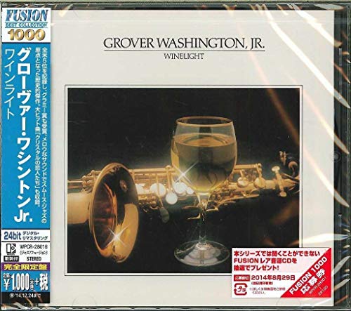CD cover for Grover Washington Jr.’s “Winelight” featuring a saxophone and wine glass.