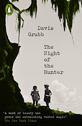 Book cover: “The Night of the Hunter” with silhouetted children.