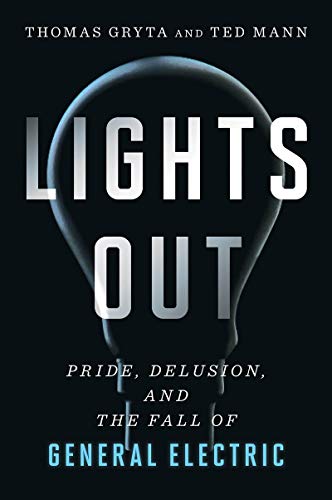 Book cover for "Lights Out" featuring a lightbulb silhouette.