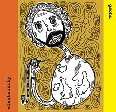 Vinyl record cover with hand-drawn illustration of a man and Earth.