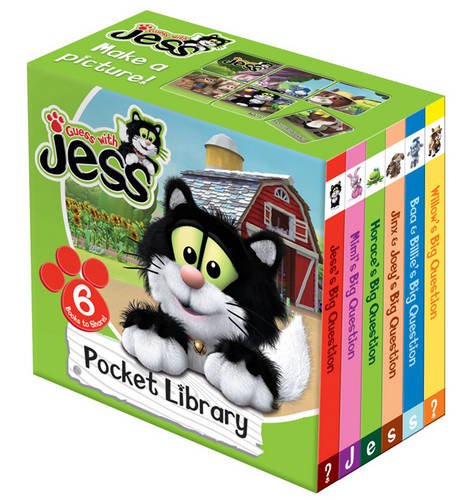 Boxed set of six "Guess with Jess" storybooks featuring a cat.