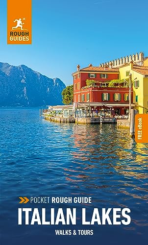 Travel guide cover featuring colorful buildings on the Italian Lakes.