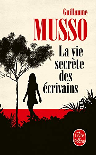 Book cover with silhouette of a person standing under a tree against red background.