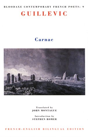 Book cover: “Carnac” poetry collection with standing stones image.