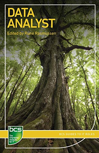Book cover: "Data Analyst" with a forest tree background.