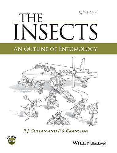 Book cover: "The Insects" with sketches of insects and an airplane.